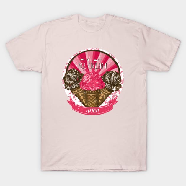 Vintage ice cream cones T-Shirt by Mimie20